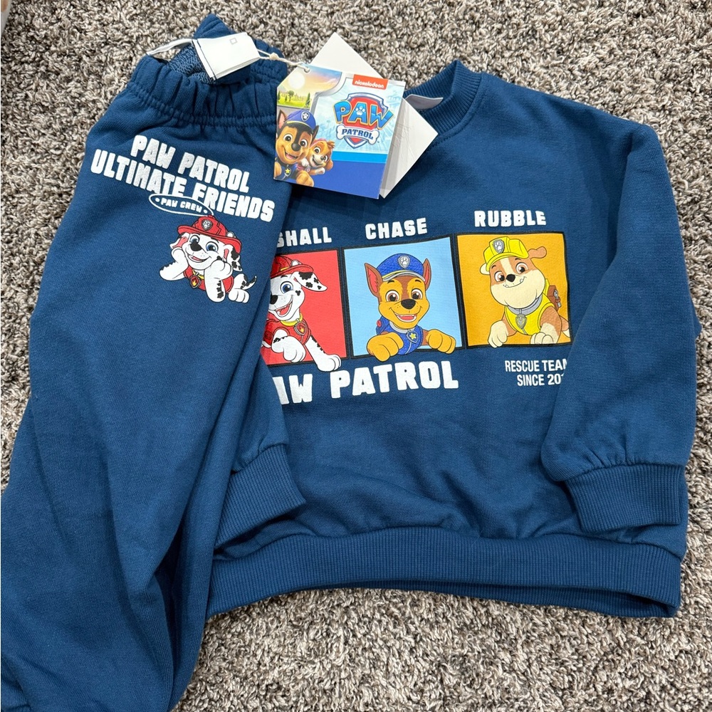 Zara Blue Paw Patrol Sweatshirt and Pants Set